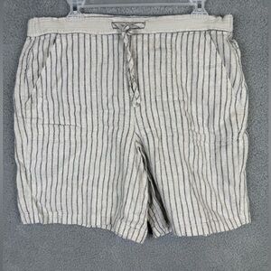 Orvis women’s Striped Linen Shorts L